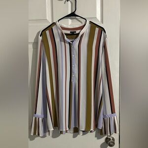 Ann Taylor Multicolor Striped Blouse